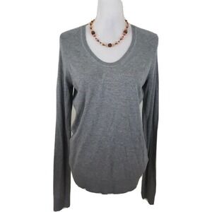 Calvin Klein Jeans ~Woman Size M~Gray Cotton Blend Pullover Sweater NWOT.